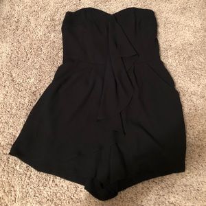Express Black Strapless Romper